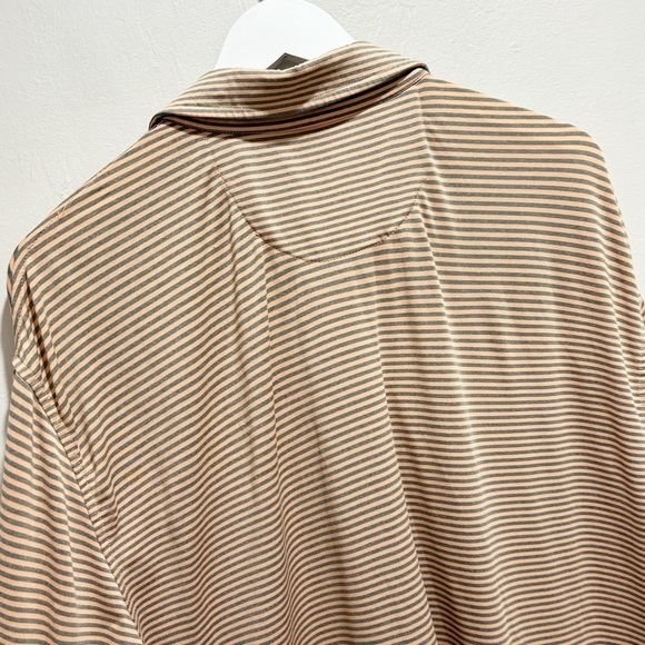 CHASE 54 Men’s Orange Gray Stripe Golf Polo Shirt Cypress Lake Patch Size XL - Picture 7 of 11